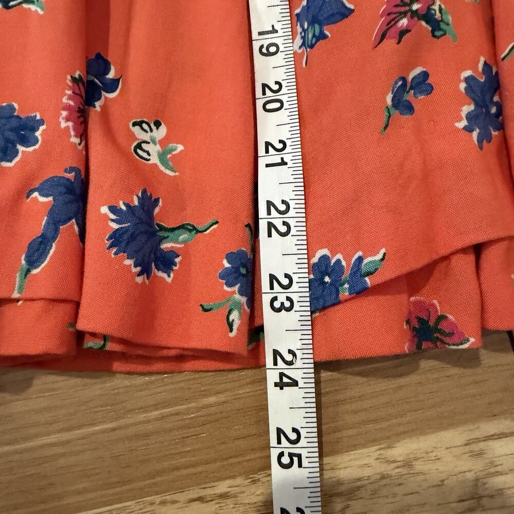 Orange Floral Vintage Top/Skirt Set Size Small 40’s or 70’s Cottagecore - Picture 14 of 16